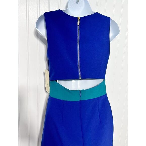 Nicole‎ Miller Artelier Women's Sleeveless Sheath Knee Length Dress Royal Blue 0 - Picture 5 of 13